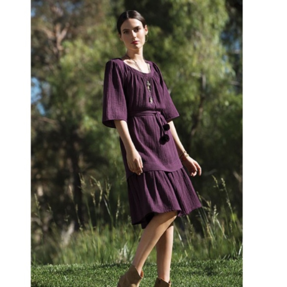 Johnny Was NWT Calme double gauze belted dress XL